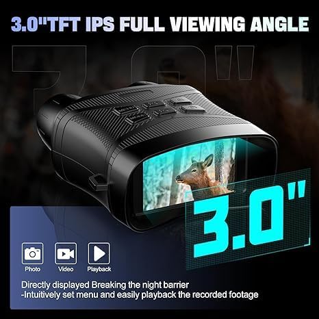 QUTOGO Binoculares de visión nocturna 4K, gafas de visión nocturna para adultos, visión nocturna infrarroja digital que puede guardar fotos y videos