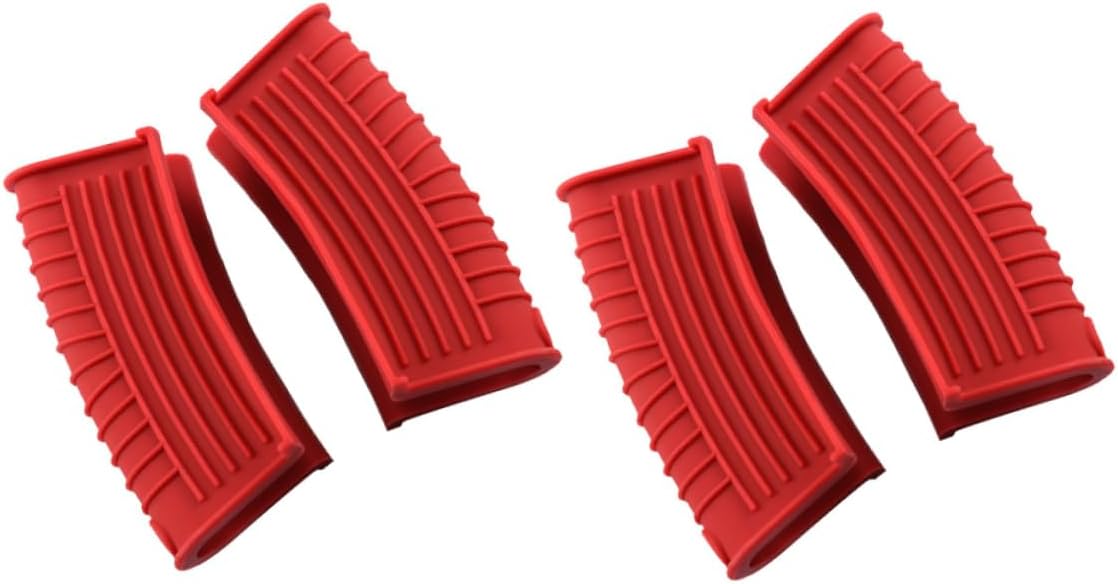2 pares de fundas aislantes para ollas, funda de silicona para ollas calientes, soporte para mango de sartén caliente, guantes de horno con