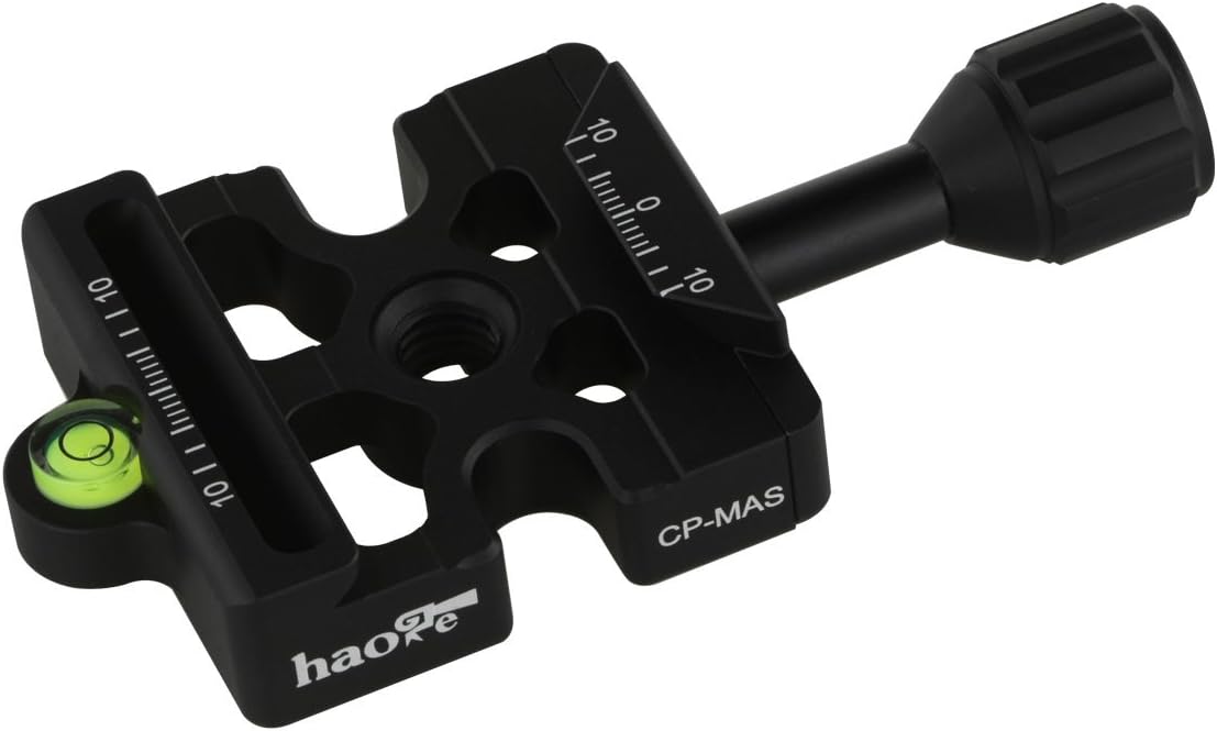 Haoge CP-MAS Tornillo Perilla Adaptador Soporte para Liberación Rápida Placa QR Cámara Trípode Cabeza Esfera Monopod Cabeza Bola Ajuste Arca Swiss y