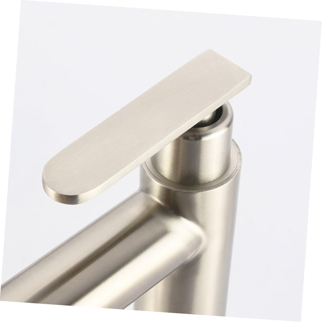 Angoily 2 unids grifo de acero inoxidable brillo de labios contenedores grifo de una sola manija grifo de agua de cocina de acero inoxidable grifo