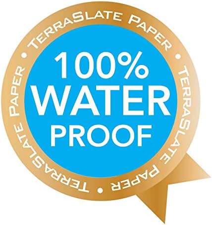 TerraSlate – Impresora láser impermeable, resistente a la lluvia, 5 mil, 8.5 x 11 pulgadas, 50 hojas