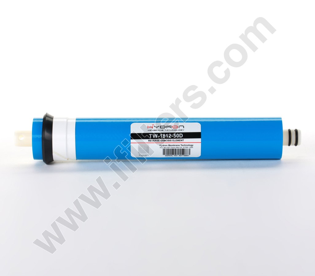 Hydron TW-1812-50 – Membrana de ósmosis inversa DI o RO de repuesto de 50 GPD, se adapta a cualquier unidad de ósmosis inversa estándar