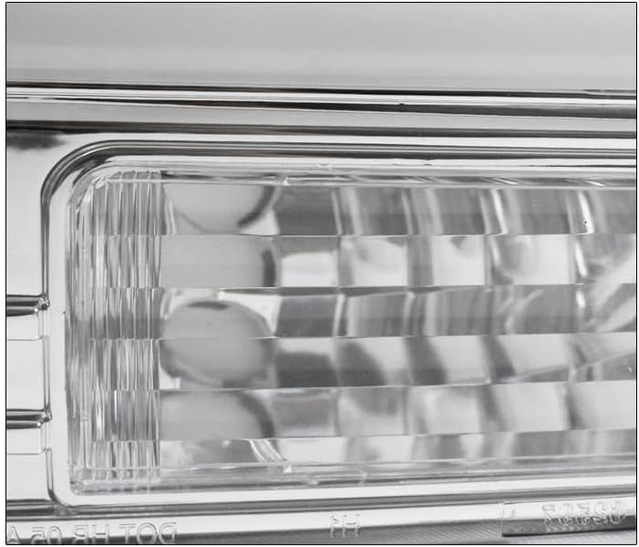 ZMAUTOPARTS Faros delanteros de proyector LED cromados con DRL blanco de 6.25 pulgadas, compatible con Ford F250 F350 F450 Super Duty 1999-2004
