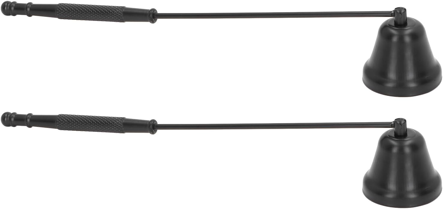 Zerodis Snuffer de velas, 2 piezas de extintor de velas con mango largo para velas, accesorio para velas, herramienta de extinción de mecha (negro)