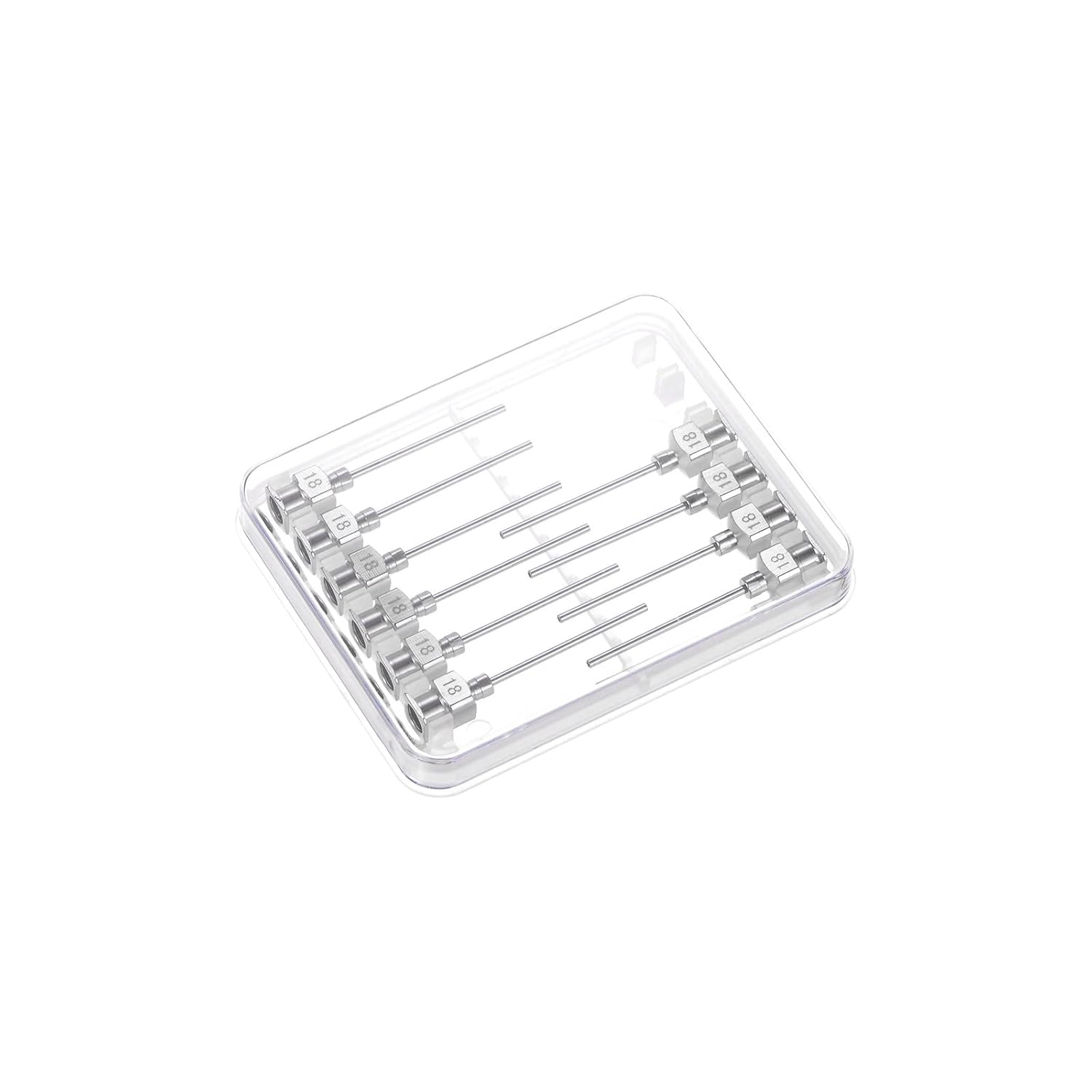 HARFINGTON 10 agujas dispensadoras de acero inoxidable calibre 18, 1 pulgada, tubo de aguja de pegamento de metal, puntas romas, Luer Lock para