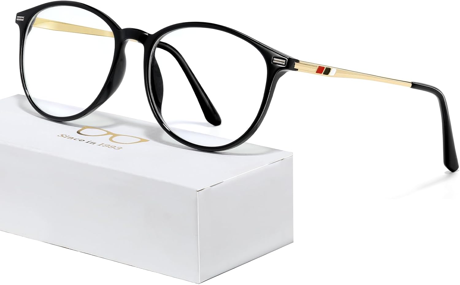 TR90 – Lentes de lectura para mujeres y hombres, con bloqueo de luz azul, anti filtro de rayos UV, anteojos nerd (negro, 0.00x)