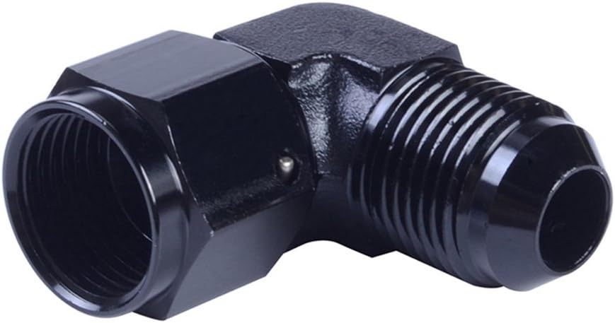 Adaptador de montaje Espeeder An para mampara, aluminio anodizado, machohembra, 90 grados, color negro, Negro