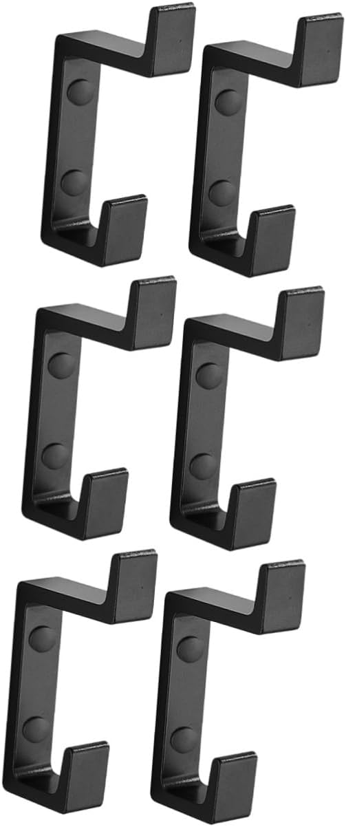 DOITOOL 6 piezas para el hogar para estantes de bata, gancho pesado para el hogar, abrigos, toalla, sombrero, doble llave moderna, elegante, útil,
