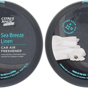 Citrus Magic On The Go – Ambientador sólido absorbente de olores, Sea Breeze Linen, 8 onzas, paquete de 2 Citrus Magic On The Go – Ambientador sólido absorbente de olores, Sea Breeze Linen, 8 onzas, paquete de 2
