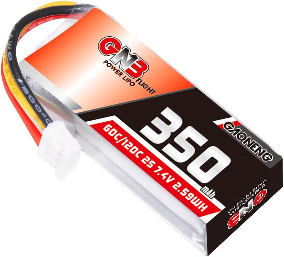 GAONENG 2 unids GNB LiPo Batería 2S 350mAh 7.4V 60C PH2.0 3PIN LiPo Batería para RC Car 128 128 4WD Drift onload descarga K969 K989 wltoys cepillado