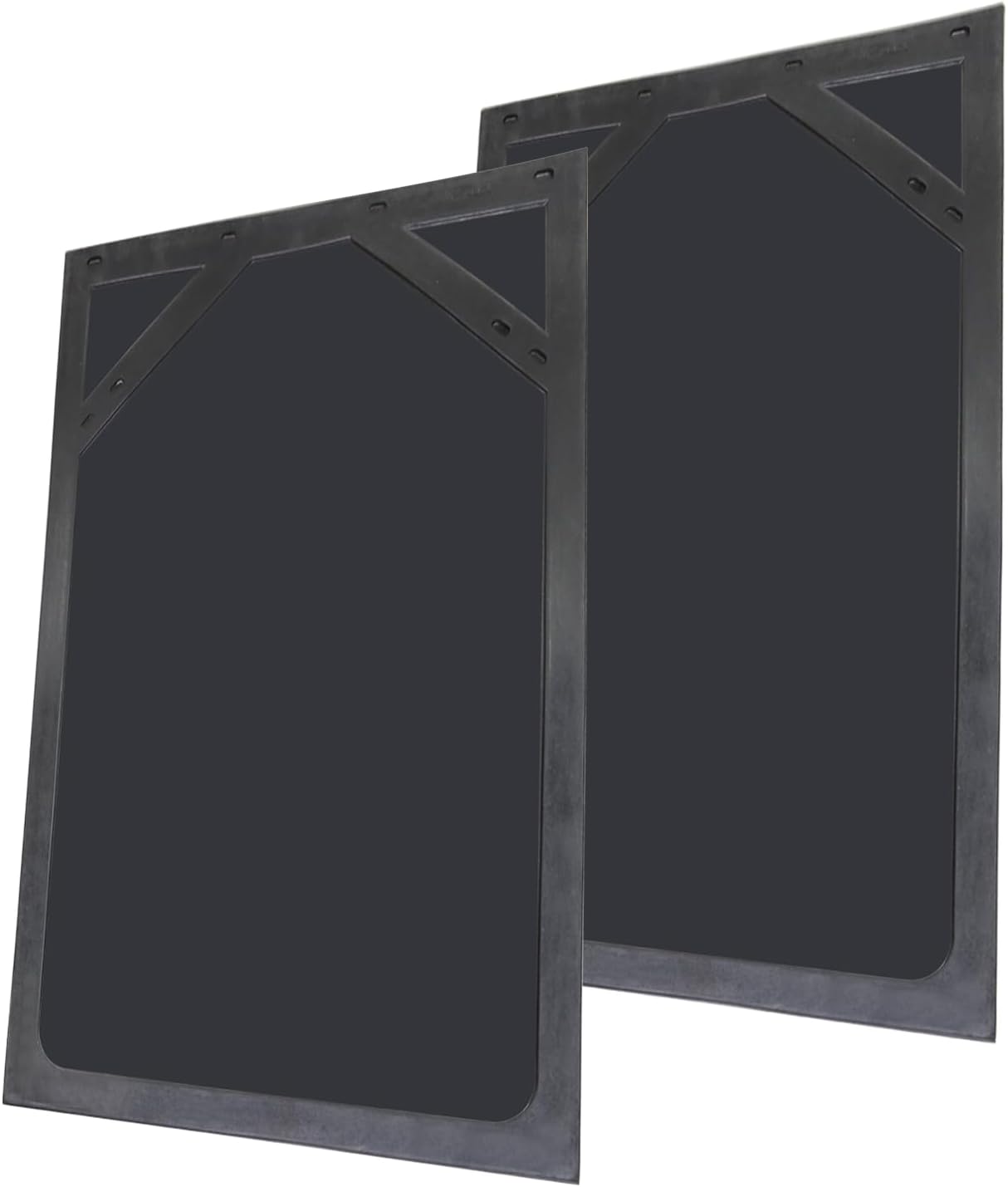 Aletas de barro de 36 x 24 pulgadas, color negro, para semirremolque y remolque, goma resistente, 1 par