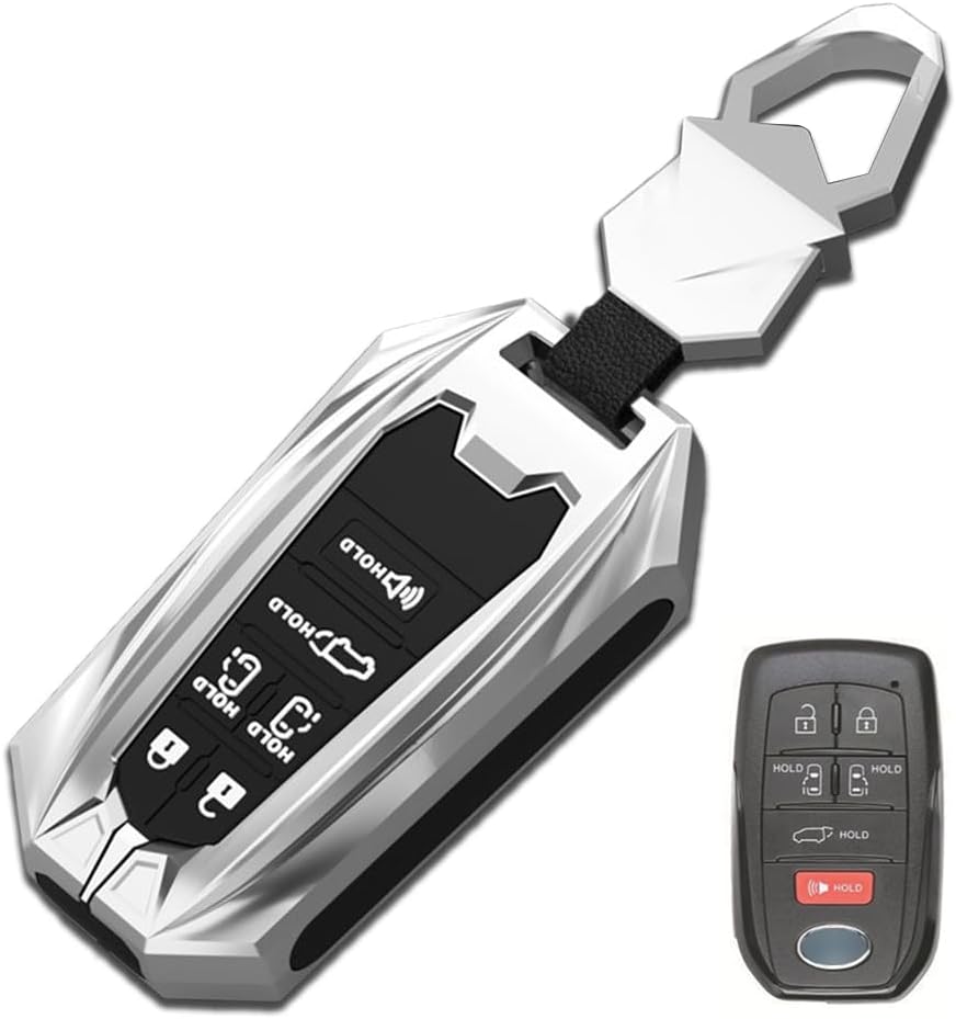 Funda de aleación de zinc compatible con Toyota Sienna 2021 2022 2023 6 botones