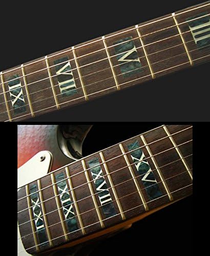 Jockomo – Pegatina con incrustaciones de guitarra romana y perla negra