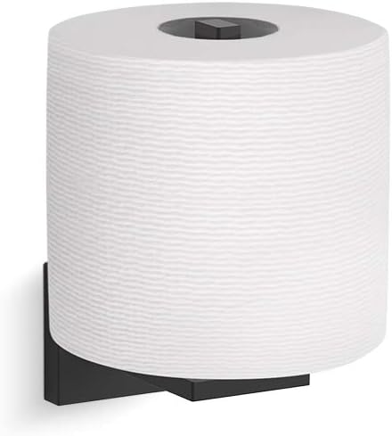 Kohler K-23289-BL – Soporte cuadrado para papel higiénico, color negro mate