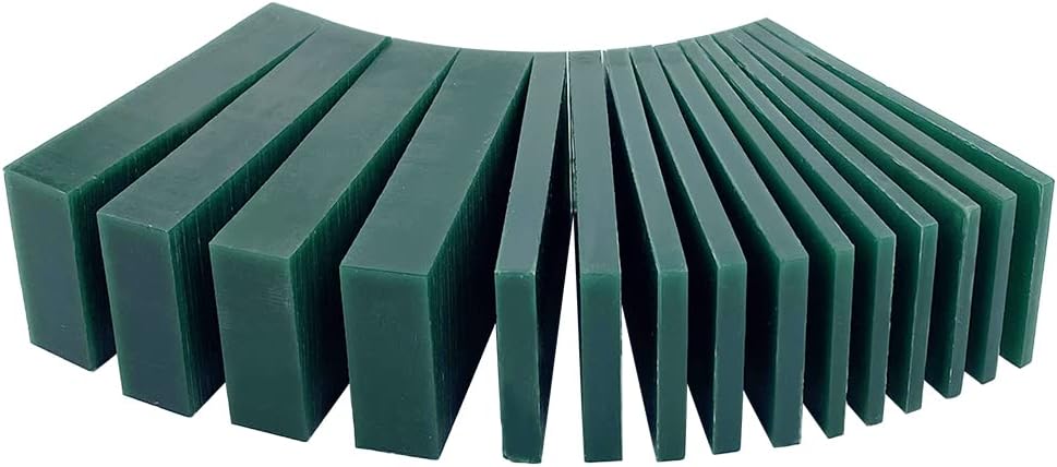 Bloque de cera para tallar cera perdida, herramienta de moldeo de joyería, molde para esculpir 1 libra (rebanadas de cera verde)
