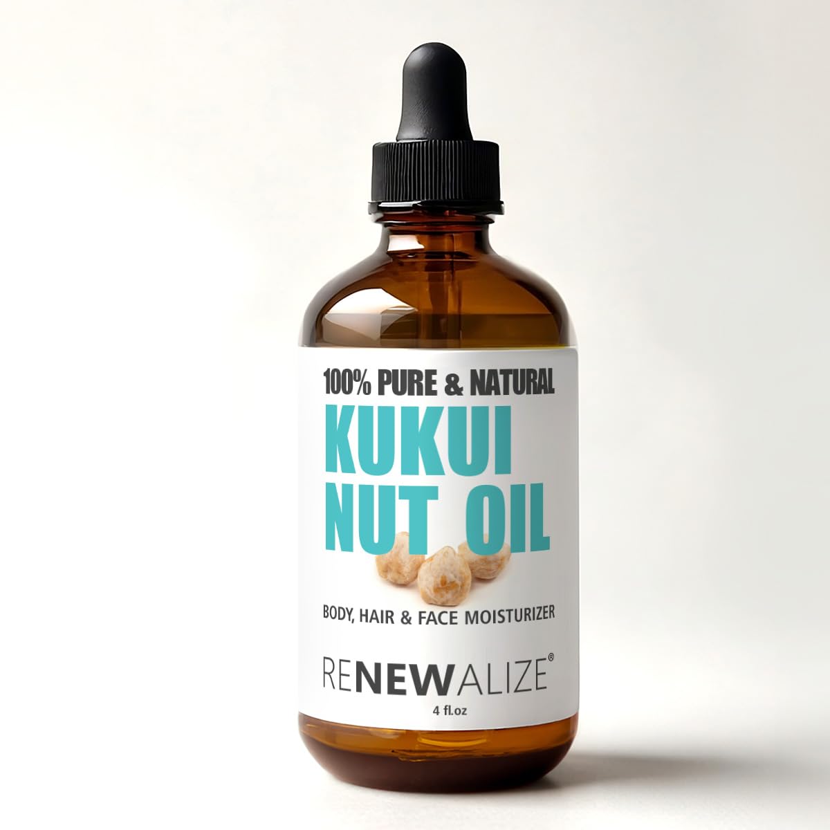 Aceite de nuez Kukui hidratante antiencrespamiento para cabello y piel  100 puro prensado en frío  Tratamiento de reparación del cabello para