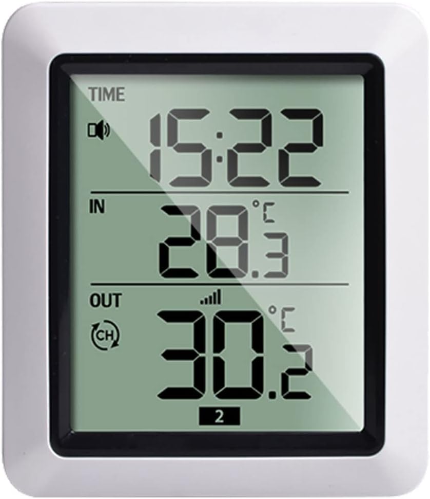 ECOWITT WH0280 – Termómetro inalámbrico para interiores y exteriores con monitor higrómetro interior, incluye termómetro WH53 para exteriores y