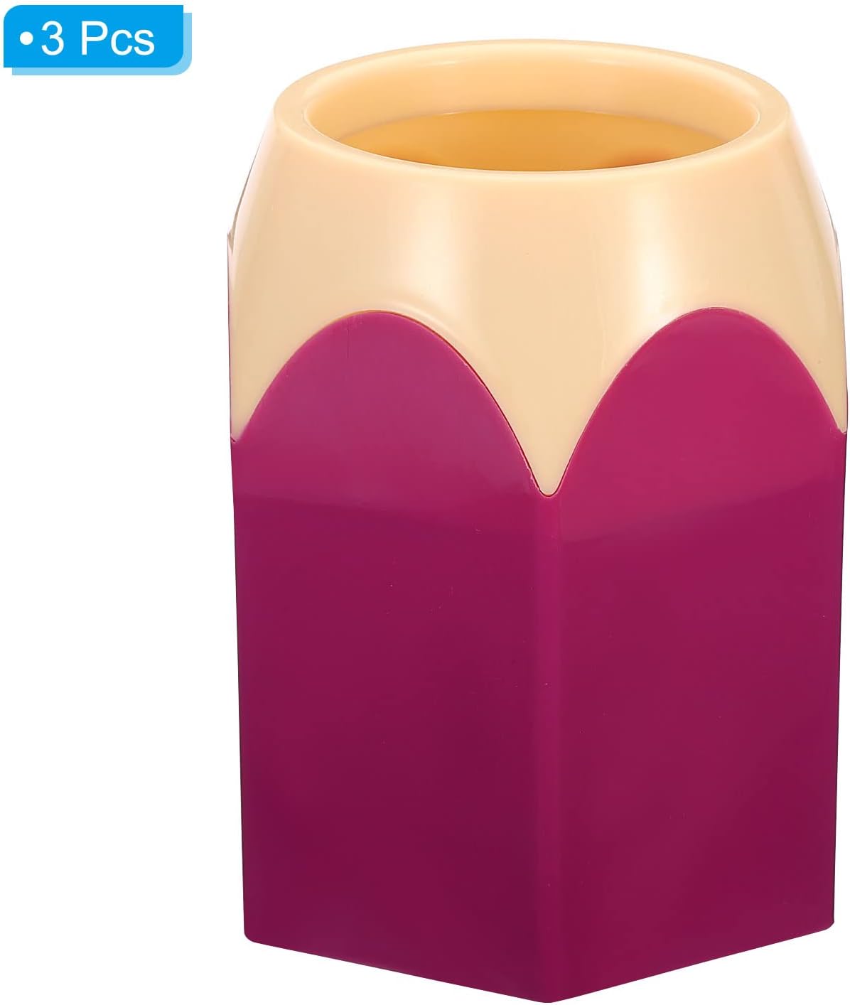 PATIKIL Portalápices, paquete de 3 soportes para bolígrafos para escritorio, bonito soporte de plástico para lápices, organizador de tazas, con