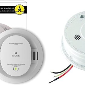 Kidde Detector de humo y monóxido de carbono cableado, respaldo de batería AA, detector de humo interconectable y cableado con batería de reserva de Kidde Detector de humo y monóxido de carbono cableado, respaldo de batería AA, detector de humo interconectable y cableado con batería de reserva de