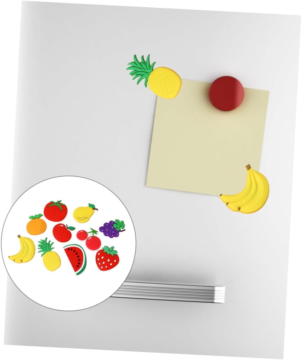 10pcs fruta refrigerador imanes goma pizarra magnética etiqueta engomada
