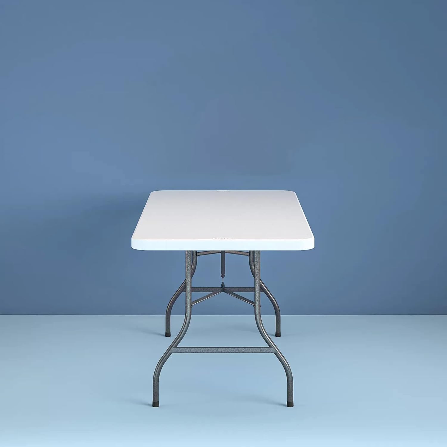 Sthnetty Mesa plegable de 6 pies, mesa plegable de plástico de 6 pies para exteriores e interiores, mesa larga portátil de fiesta, mesa de camping