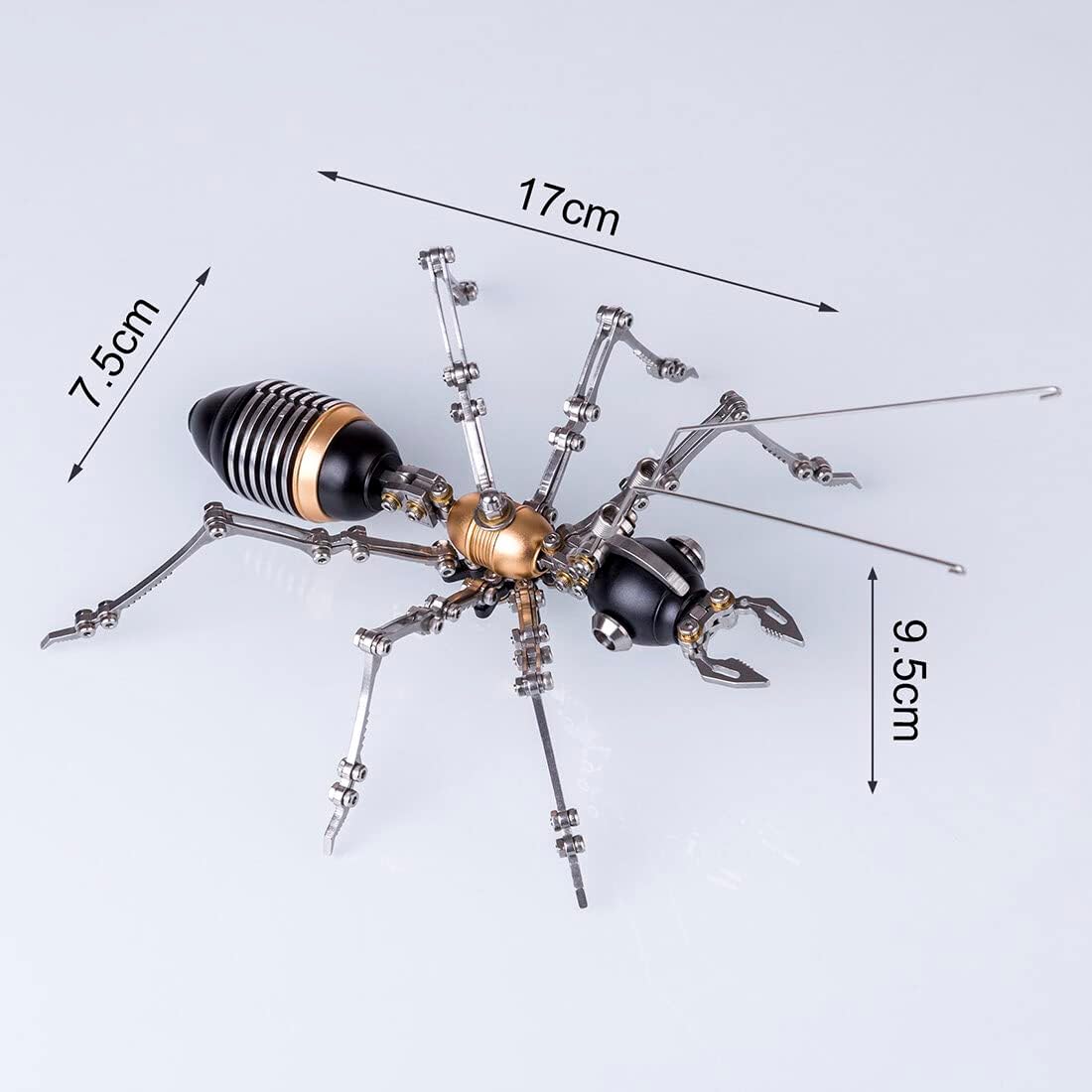Rompecabezas de metal 3D, kit de modelo mecánico de insectos, hormigas y hormigas, rompecabezas de metal 3D, ensamblaje de bricolaje, rompecabezas