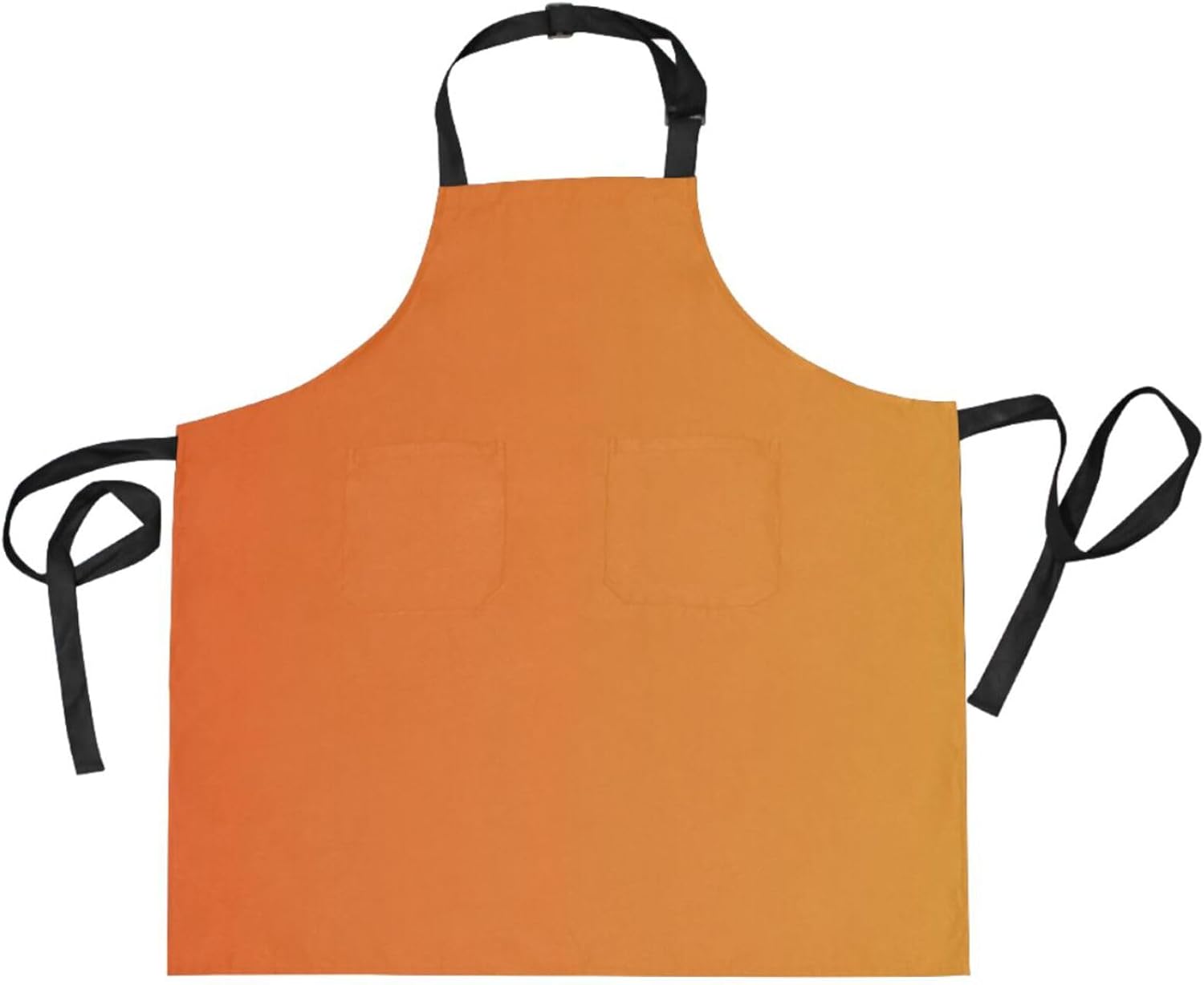 Delantal de chef naranja degradado para hombre, delantal de chef impermeable, delantal de zapatero de dos bolsillos, delantales para estilista