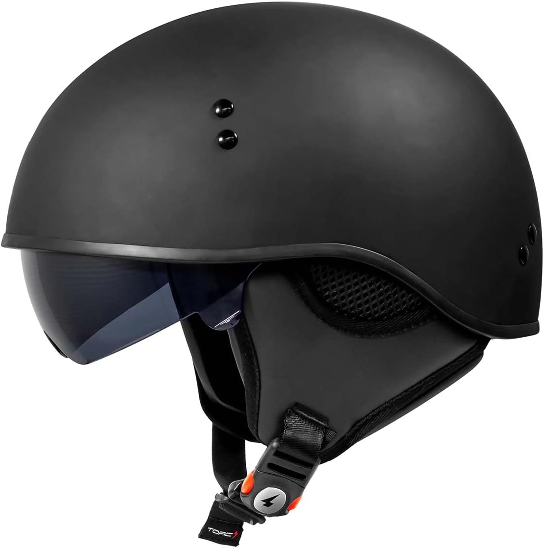 TORC T59 Motorcycle Half Helmet with Magnetic Buckle DOT Approved