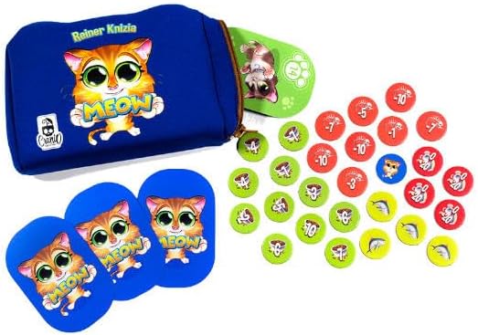 Cranio Creations Juego de cartas Meow  Juego de cartas para tomar trucos para niños y adultos  Juego divertido para noche de juegos familiares  A