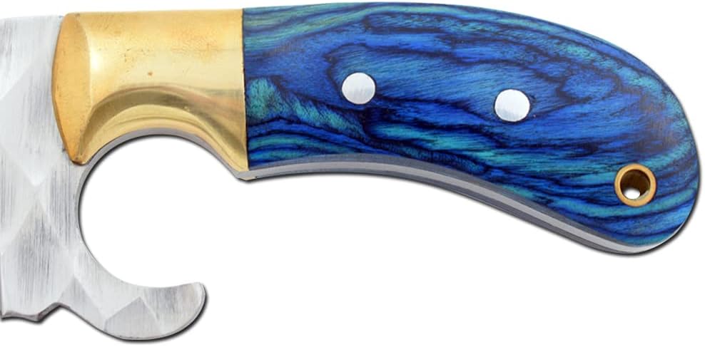 Wild Turkey Handmade Cuchillo de cocina de acero inoxidable 440 de 10 pulgadas con borde afilado de larga duración y mango de madera cómodo, para