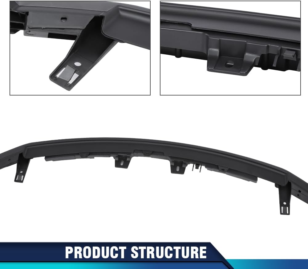 PIT66 Cubierta de parachoques delantero superior negra texturizada compatible con Ford F150 XL 2009-2014 11735587, FO1000643