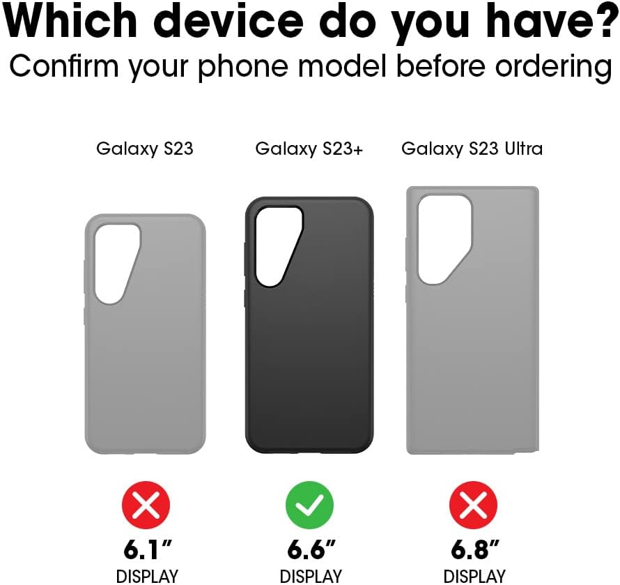 OtterBox Funda Galaxy S23+ Commuter Series – TREES COMPANY (verde), delgada y resistente, apta para el bolsillo, con protección de puerto