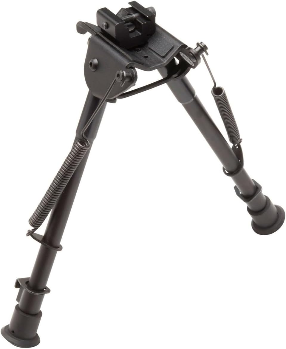 TRUGLO Tac Pod All-Metal Adjustable Lightweight Versatile Durable Portable Rifle Bipod for Bench or Prone Shooting – Base Style & Leg Length Options