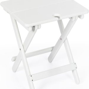 nalone Mesa auxiliar plegable portátil, mesa auxiliar Adirondack para exteriores con marco tipo X, mesa de patio pequeña de HDPE, mesa auxiliar nalone Mesa auxiliar plegable portátil, mesa auxiliar Adirondack para exteriores con marco tipo X, mesa de patio pequeña de HDPE, mesa auxiliar