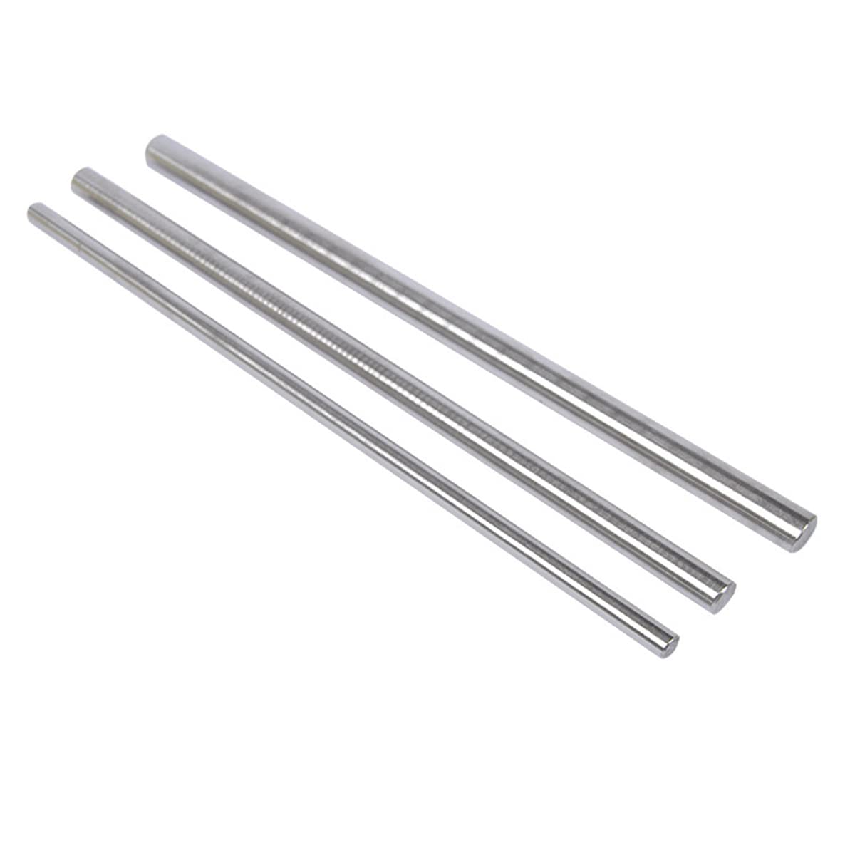 Unifizz Varilla redonda de acero inoxidable 304, varillas de eje sólido de 0.315 in x 3.150 in, barra de torno de barra redonda sólida, plata, 10