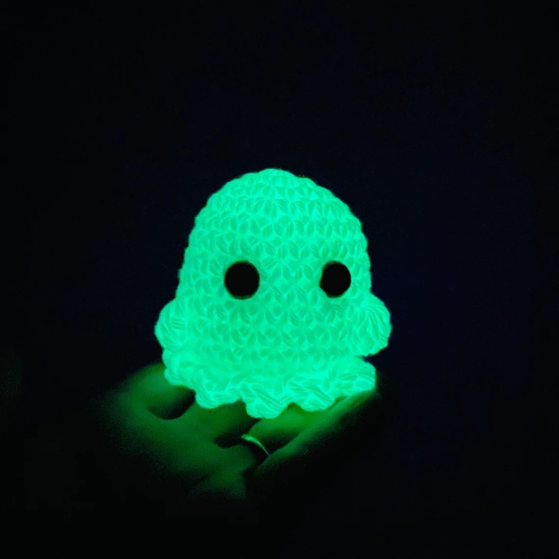 Adopta un fantasma fantasma de ganchillo de Halloween, fantasma de bolsillo, fantasma de ganchillo que brilla en la oscuridad, fantasma de felpa