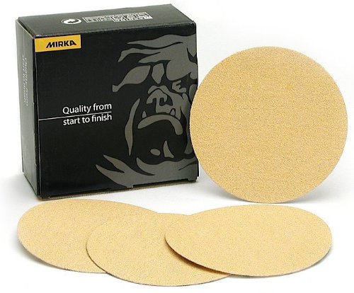 Mirka 23-332-150 Bulldog Gold (sin agujero) 150 discos de lijado PSA de grano 150 – 100 discos por caja