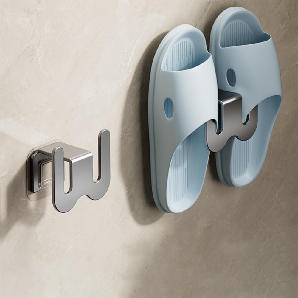 Soporte de zapatilla montado en la pared que ahorra espacio, estante de drenaje de zapatilla de pared sin perforaciones, fuerte espacio de carga de