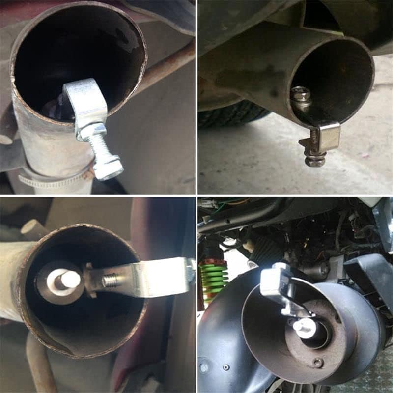 Guwxse Silenciador de escape universal de aluminio Turbo Sound Silbato de tubo de escape de coche Válvula de soplado BOV Tip Simulator Whistler