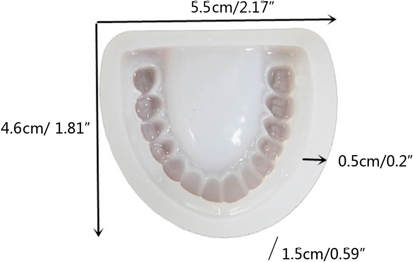 Unahtinr Molde creativo de silicona para llaveros en forma de dientes, molde de resina colgante, molde de fundición epoxi personalizado, arte de