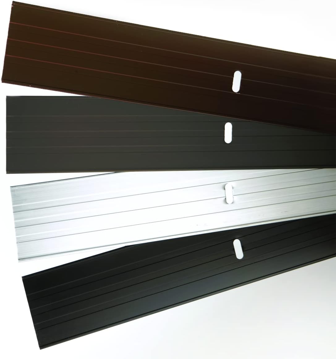 EasyFlex Kit de proyecto de borde de paisaje de aluminio, 4 piezas de metal para bordes de jardín con púas, kit de 24 pies, negro