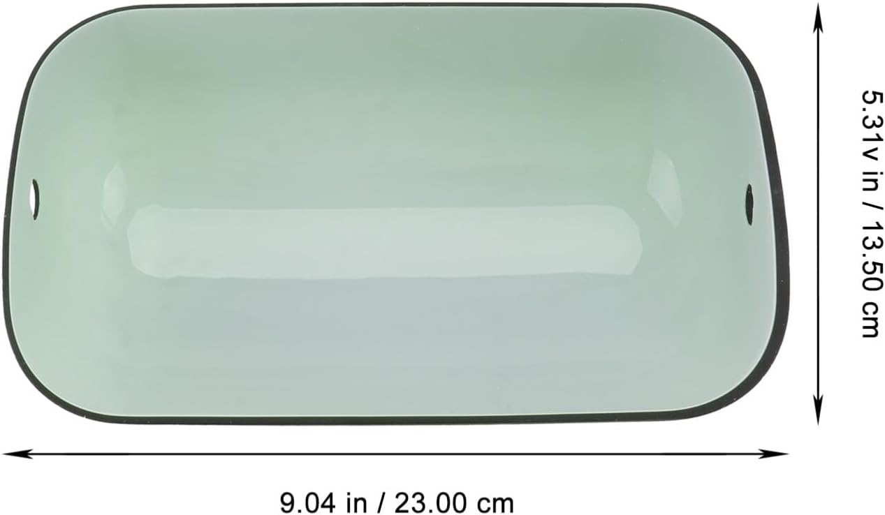 Lurrose Pantalla de cristal verde para lámpara de banqueros de repuesto para banqueros, lámpara de escritorio de banqueros verdes, pantalla de