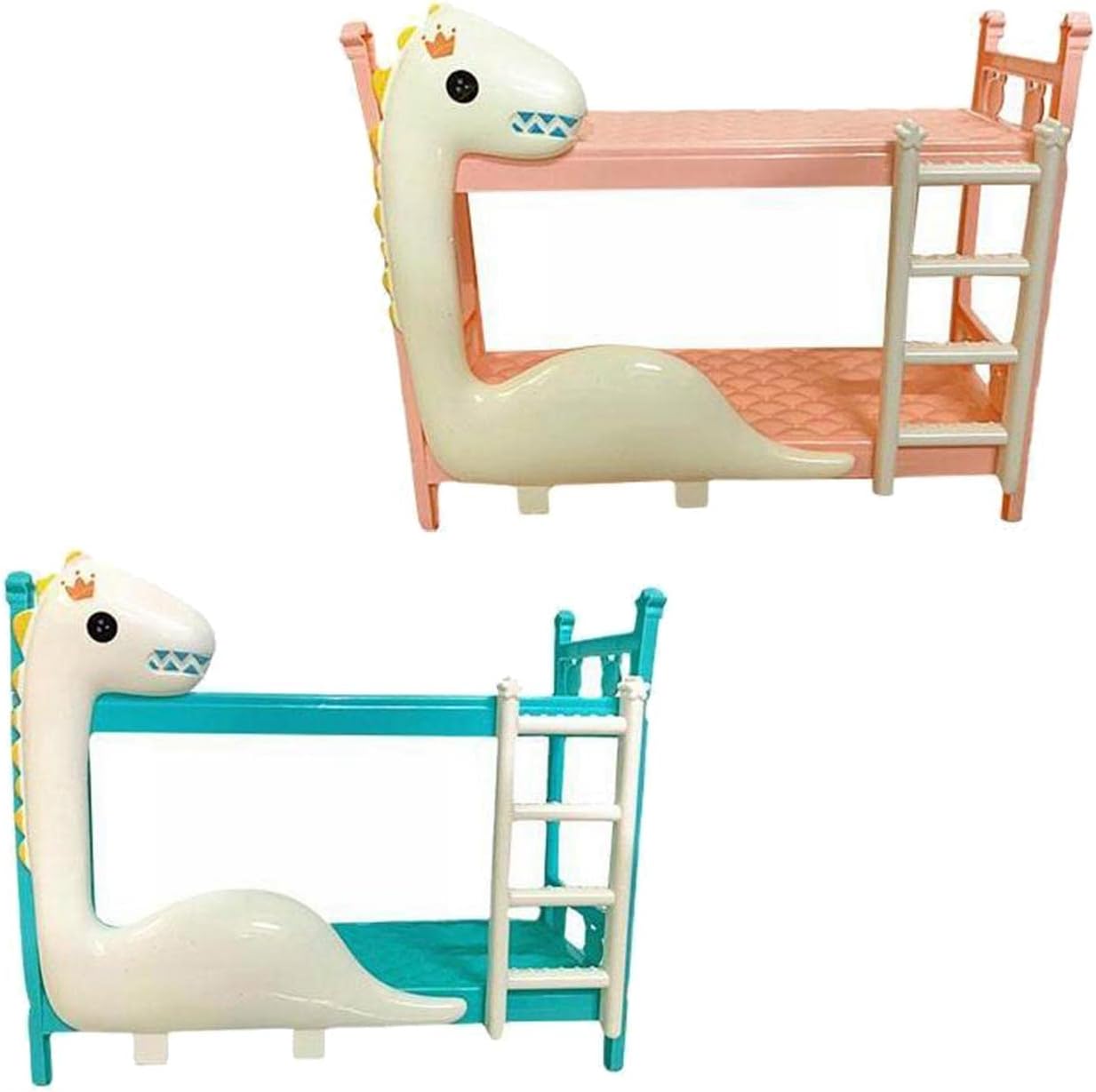 Esquirla 2pcs 112 muñecas literas realistas doble capa camas juguetes dormitorio modelos