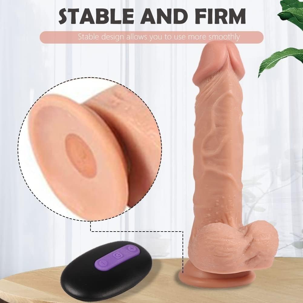 Consolador realista de silicona para principiantes, 8 pulgadas, pene realista flexible para mujeres, parejas, consoladores de estimulación del punto
