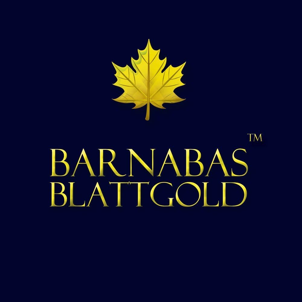 Barnabas Blattgold Imitation Gold Leaf Sheets, Foil Loose Sheets for Arts and Crafts, Gold Foil Sheets50 Sheets, 5.5 inch, Metal Leaf and Gold