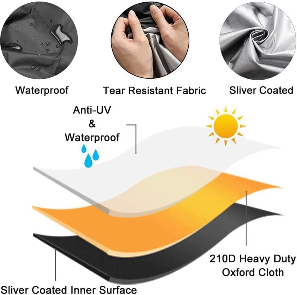 1 funda para silla de tumbona de patio, impermeable, a prueba de polvo, para exteriores, resistente a los rayos UV, resistente a desgarros,