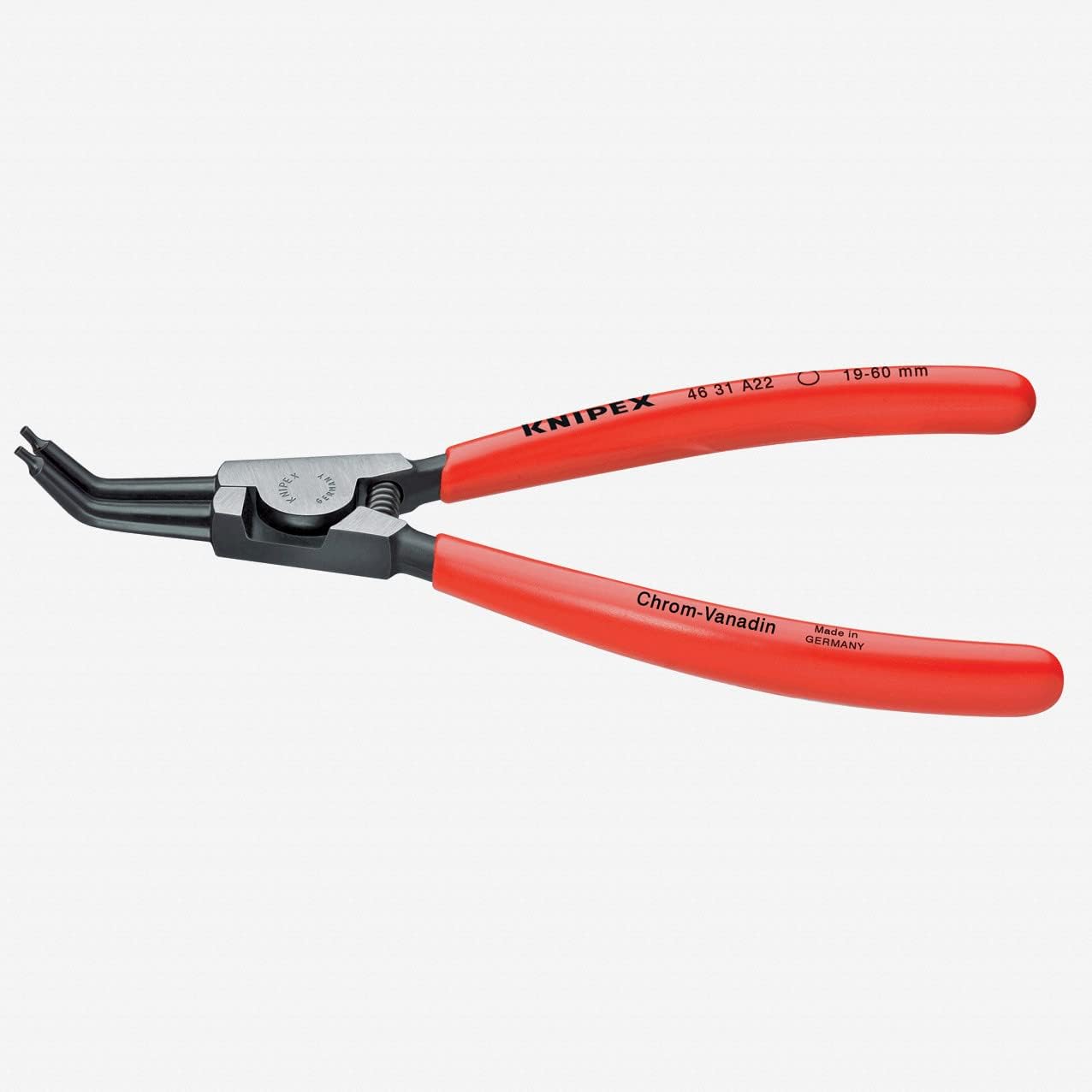 KNIPEX Alicates externos de anillo de presión en ángulo de 45 puntas forjadas