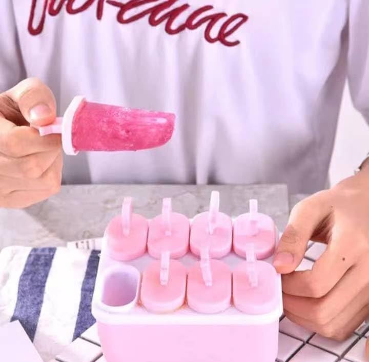 Molde de helado hecho a mano para helados, moldes para paletas de postre para congelador, fruta, cubitos de hielo, formas reutilizables (azul)