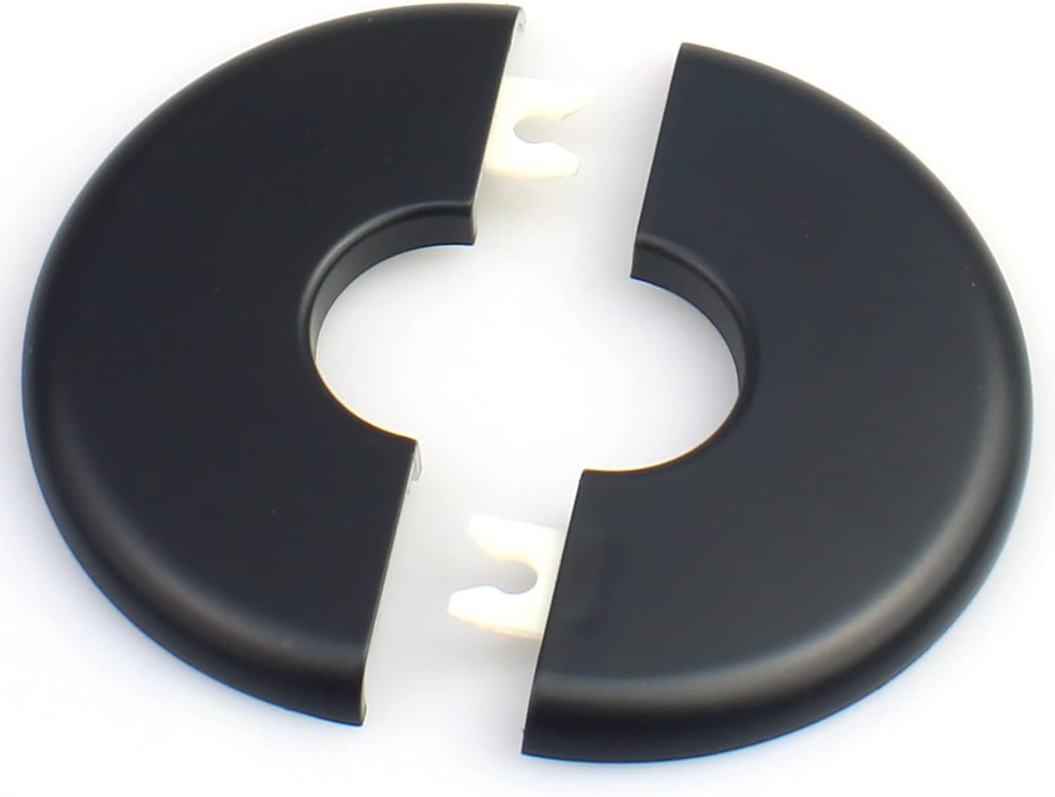 FDXGYH 2 piezas de identificación de 2.52 pulgadas ABS brida dividida de pared cinta autoadhesiva redonda cubierta de placa para tubería de agua