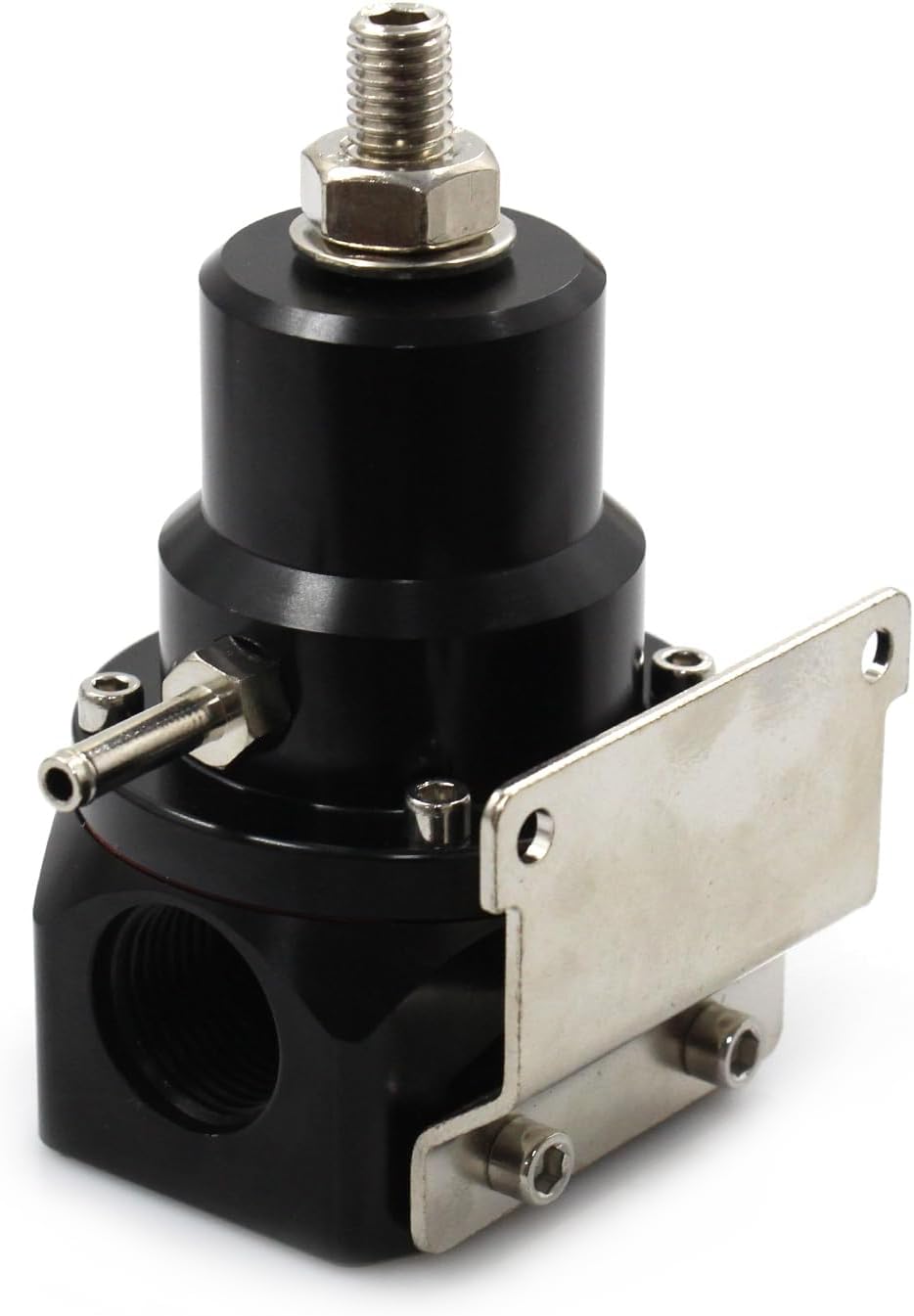 LVOUP Regulador de presión de combustible negro, kit de regulador de presión de combustible ajustable AN10 y AN6  calibre 0-160PSI